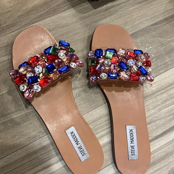 Steve Madden Shoes - NWB Steve Madden Rhinestone Slides